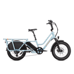 Right side view of a Metallic Blue RadWagon 5 electric cargo bike