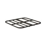 up close angle image of black rack platform