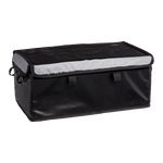 Front view of Rad's large basket bag with folding flap and reflective strip