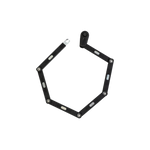 Top view of ABUS Bordo Granit X-Plus 6500 Folding Lock open and unfolded into a circle.