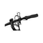 Close-up of Water Bottle Holder installed on the handlebars of a Rad Power Bikes ebike.