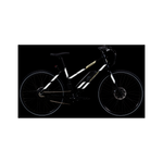 Side view of a RadMission showing how installed Reflective Safety Stickers look in low light on a black background