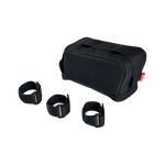 Close-up of Top Tube Bag and the straps for attaching it to your ebike. 