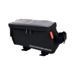 Side view of Top Tube Bag, showing the straps where it attaches to the stem and top tube of your ebike.