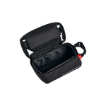 Close-up picture of Top Tube Bag open, showing storage space inside.