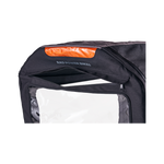 Detail view of the top rear zipper on the Conestoga