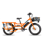 ebike cargo strap on orange RadWagon ebike