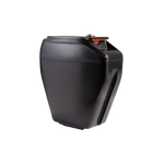 Black hard plastic console box with lock for use on the RadRunner 3 electric bike.