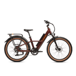 Right side view of a Radster Trail electric commuter bike, size large in copper red