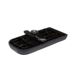 Bottom view of a RadWagon deckpad, showing the knob that enables the tool-free installation.